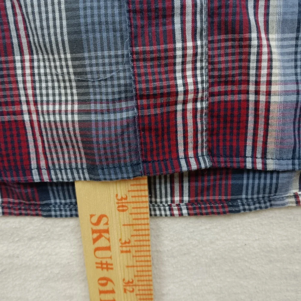 Levi's‎ Men's Pearl Snap Long Sleeve Western Plaid Shirt – Large